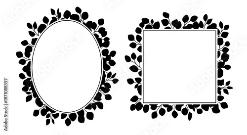 Rustic Watercolor Eucalyptus Greenery Frames for Wedding and Party Cards