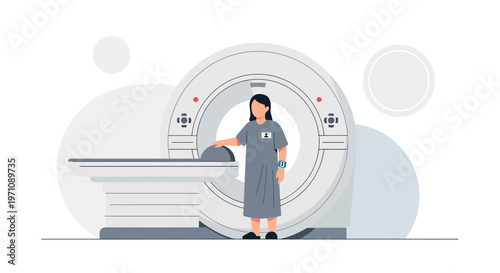 Patient Undergoing CT Scan in Modern Medical Imaging Center