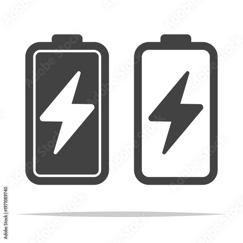 Battery power icon transparent vector isolated illustration