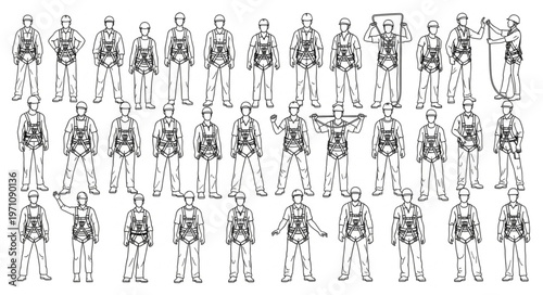 Collection of Soldiers in Military Uniforms Standing in Formation.