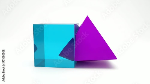 Geometric shapes in vibrant colors.