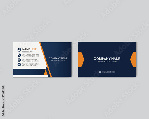 Business Card Design Layout Template . modern and Clean eye catching business card design. editable file