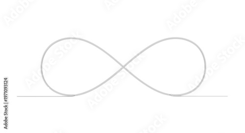 Infinity Symbol Made of Chain on White Background