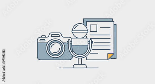 Microphone and camera recording equipment.