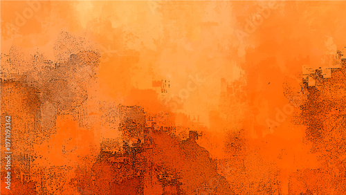 Vector Fiery Abstract Orange Hues and Artistic Paint Spreads Vivid Warm Feelings and evokes passionate imagination and expressive emotion with a lot of abstract feelings