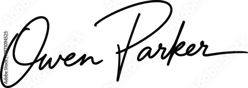 A signature of Owen Parker in black ink on a white background