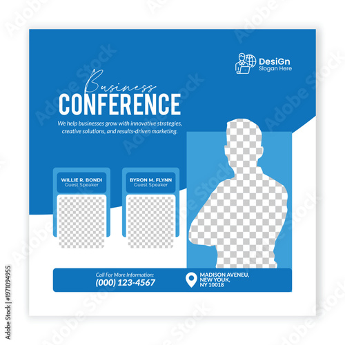EPS Vector Design for Digital Marketing Business Conference and Social Media Promotion