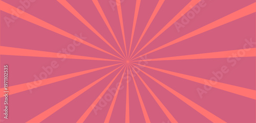 Pink and Orange Radial Sunburst Background: Vibrant Pop Art Motion Rays for Marketing