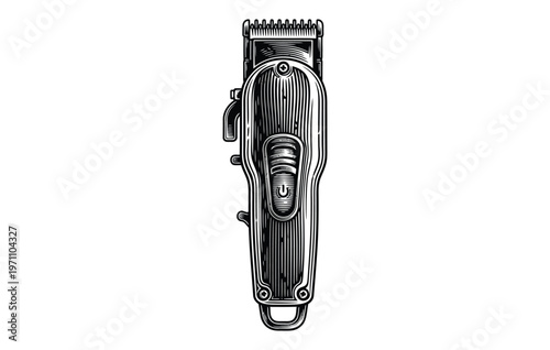 Professional hair clippers isolated on white a detailed studio shot for barbering and grooming applications