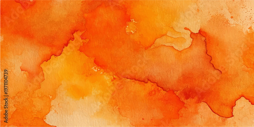 Antique grunge design featuring a close up of orange paint and peel texture with an aged watercolor paper pattern on an artistic vintage backdrop