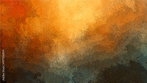 Vector Abstract artistic textured background with orange and grey color and expressive emotional mood and contemporary modern artistic creation and graphic design pattern