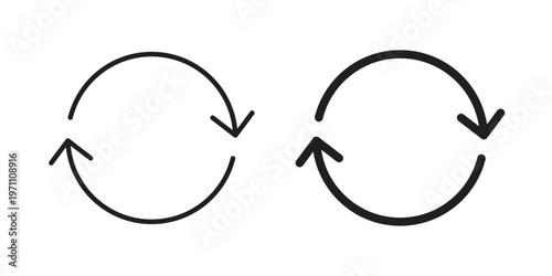 repeat icon set, collection of icon in editable strokes and flat versions