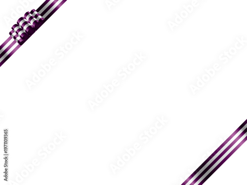 リボン波大、縞、斜F、13紫