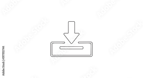 download icon, upload symbol, arrow button, vector download