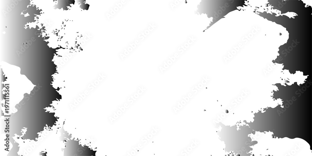 Obraz premium Vintage black ink splash vector illustration featuring an abstract grunge paint texture with a dirty splatter border design on paper background