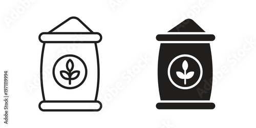 Fertilizer icon set, collection of icon in editable strokes and flat versions