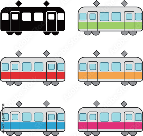 電車のアイコンセット