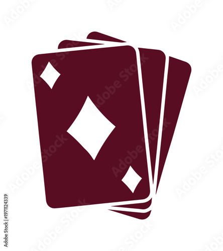 トランプカードのベクターイラスト、エンターテイメントやゲームのアイコン、カジノやギャンブルのシンボル、シンプルなデザインの遊び道具