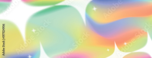 Vibrant abstract rainbow gradient background vector