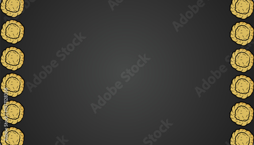 Fried Wonton background Pattern. Crispy Dumpling Food Background. Vector Texture