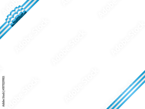 リボン波大、縞、斜F、m5水色