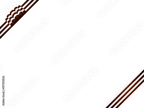 リボン波大、縞、斜F、m18茶