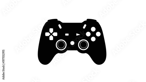 Black PlayStation game controller console.