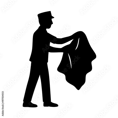 Empty space on transparent background silhouette