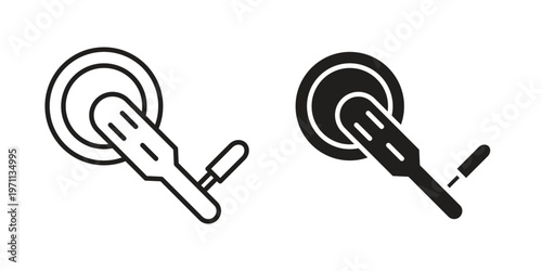 Polisher icon set, collection of icon in editable strokes and flat versions