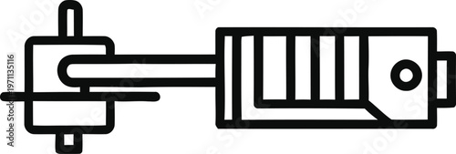 Single drone propeller and motor component icon  