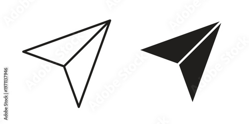 Send icon set, collection of icon in editable strokes and flat versions