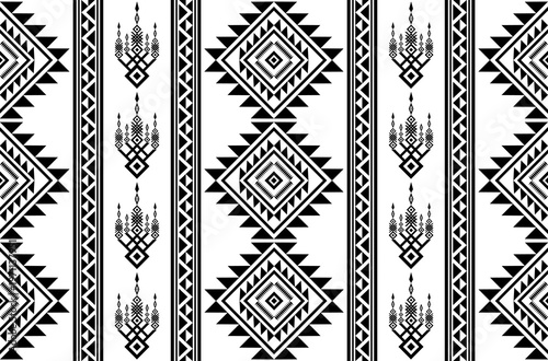 Geometric ethnic Navajo seamless abstract pattern. Native American ethnic repeat vector illustration. For background , wallpaper, clothing, decorative, textile, texture, ornament, wrapping, batik