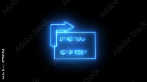 Bright neon laser curve line abstract technology background. Seamless loop. 4K