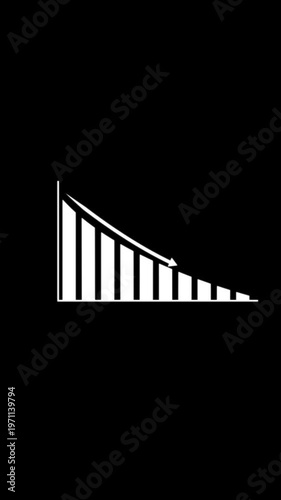 Abstract spinning clock icon animation on black background.