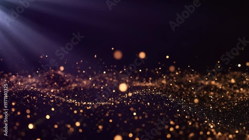 Glowing Particles Floating in Dark Space, Abstract Light Dust, Magical Sparkle Background Loop 4K
