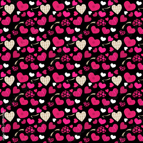 heart art geometric pattern seamless graphic background