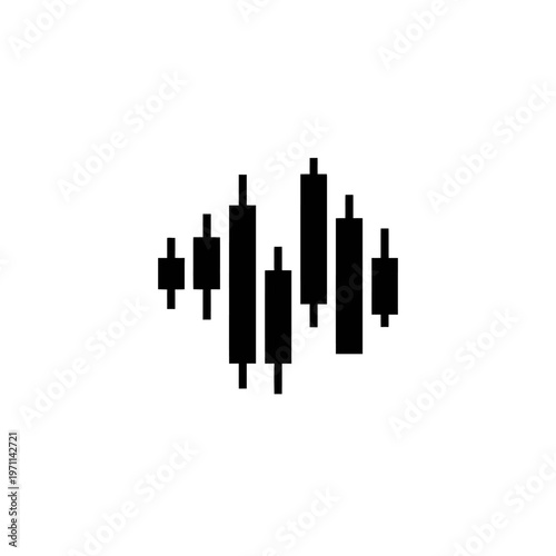 Financial Stock Market Candlestick Chart Icon. Investment Trading Graph Symbol for Business Analysis and Growth Strategy.