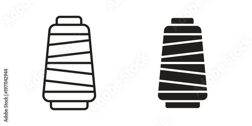 Yarn icon set, collection of icon in editable strokes and flat versions