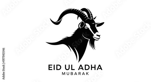 Eid Ul Adha Mubarak - Festive Greeting with Goat Icon