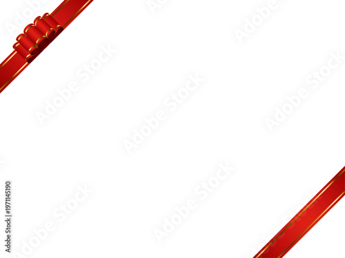 リボン波大、線、斜F、m10赤