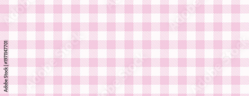 Pink gingham pattern background vector