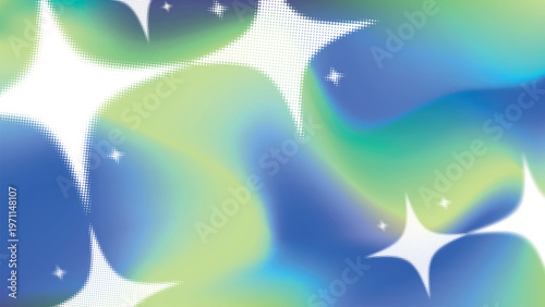 Vibrant abstract gradient with stars desktop wallpaper vector