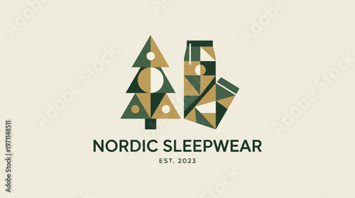 Nordic Sleepwear Brand Logo Design.