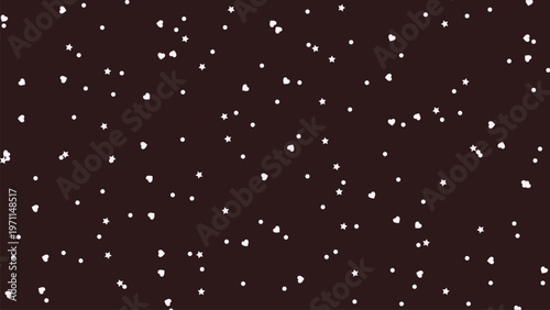 Hearts and stars scattered pattern desktop wallpaper vector