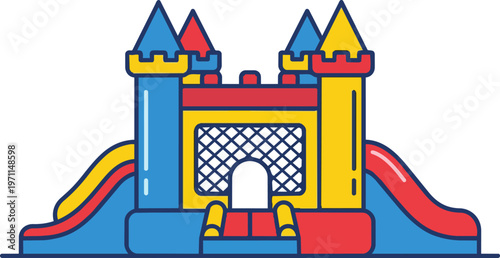 Inflatable Bouncy Castle Slide Toy.