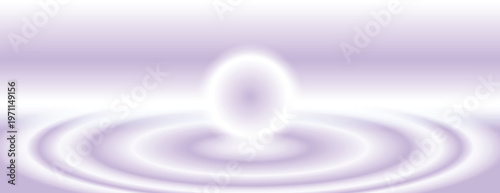 Ethereal glowing orb with ripples background vector