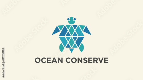 Ocean Conserve Turtle Logo Design.