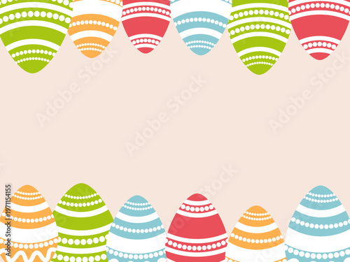 Background frame with Easter colorful eggs