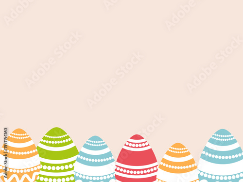 Background with Easter colorful eggs