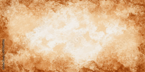 Brown sugar background blends with the texture of a fur tree on aged parchment paper to create a grainy grunge vintage surface with a worn antique design